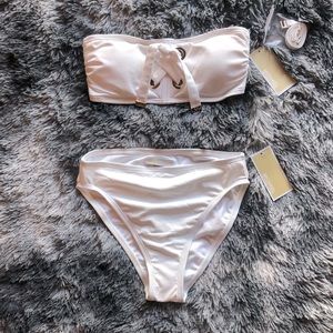 MK NWT 2 piece white bikini